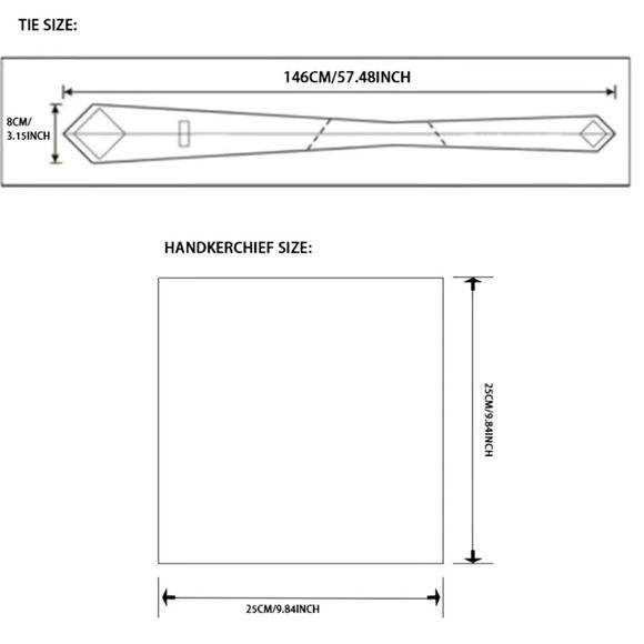 Men’s 3 Piece Tie Set Teal Cyan Tie Pocket Square Cufflinks - Picture 4 of 5